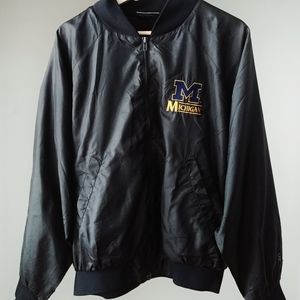 Vintage University of Michigan Jacket Bomber Black